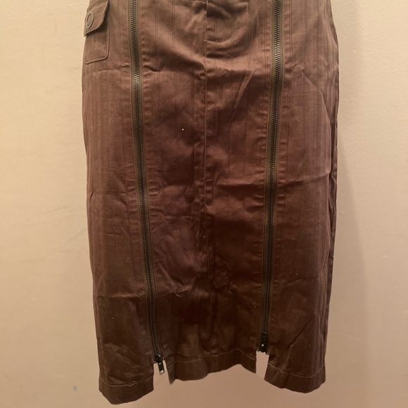 Morbid Threads Army Olive Maxi Skirt W/ Zippers. - Picture 2 of 5